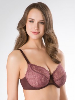 Бюстгальтер Sermija Semi-Soft 38 Махагон