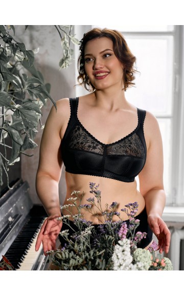 Бюстгальтер Sermija Dancing petals 186 Melissa Черный