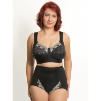 Бюстгальтер Valmira 1107 ADA Черный с белой вышивкой