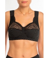 Бюстгальтер Valmira 1101 ROSE Черный с лотосом в горошек