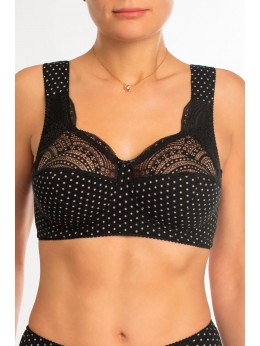 Бюстгальтер Valmira 1101 ROSE Черный с лотосом в горошек Бюстгальтер Valmira 1101 ROSE Черный с лотосом в горошек