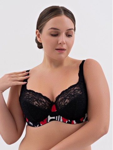 Бюстгальтер Valmira 1109 VIOLA Чёрный мак