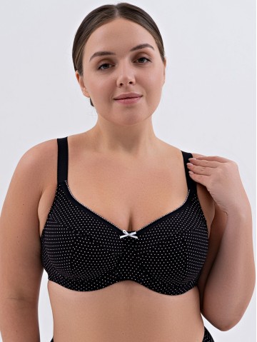 Бюстгальтер Valmira 1203 LAIMA Чёрный в крапинку
