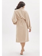 Махровый халат из micro-cottona высокой плотности  Wanted (PM 950) песочный