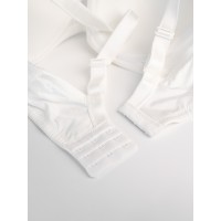 Бюстгальтер Indefini белый с сеточкой Indefini 5053WXY