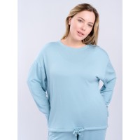 Женская голубая пижама с длинным рукавом 5109TCC