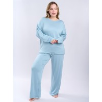 Женская голубая пижама с длинным рукавом 5109TCC