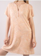 Женская персиковая бамбуковая сорочка 5060SDX