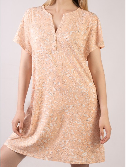 Женская персиковая бамбуковая сорочка 5060SDX