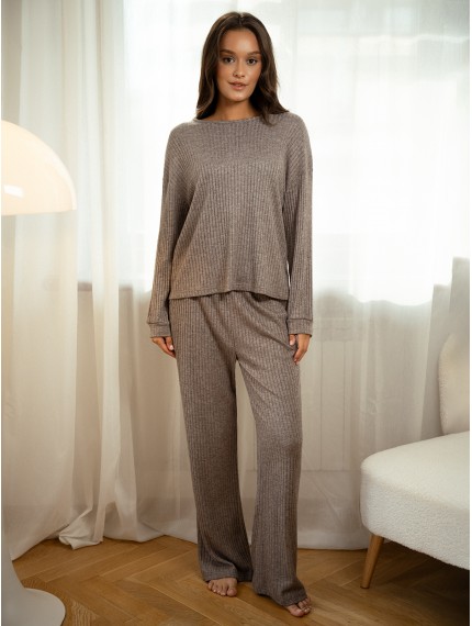 Женская пижама indefini серого цвета 5097TCC