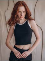 Черный женский топ-майка Indefini 5033TDJ