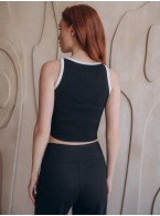 Черный женский топ-майка Indefini 5033TDJ