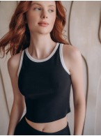 Черный женский топ-майка Indefini 5033TDJ
