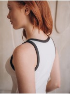 Белый женский топ-майка Indefini 5103TDJ Белый женский топ-майка Indefini 5103TDJ