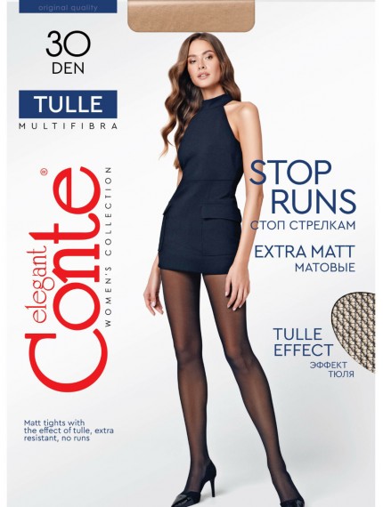 Колготки женские CONTE TULLE 30 nero