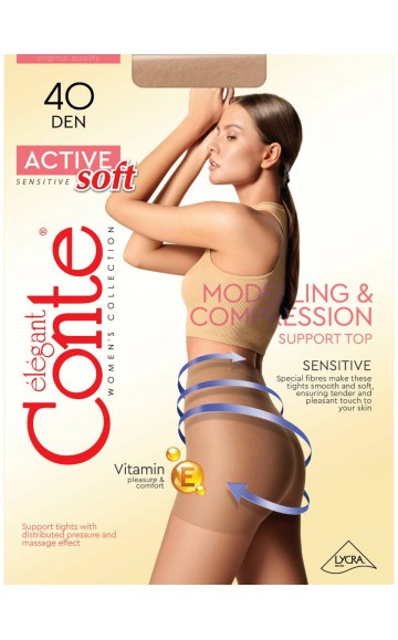 Колготки женские CONTE ACTIVE SOFT 40 mocca