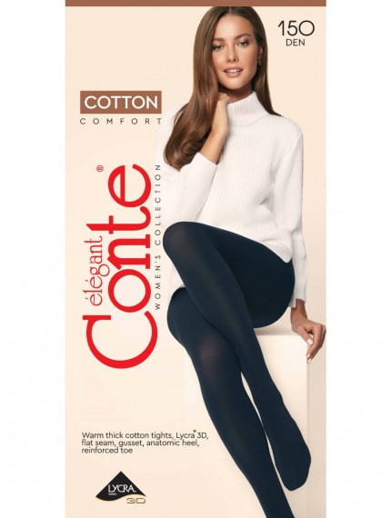 Колготки женские CONTE COTTON 150 nero