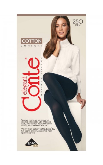 Колготки женские CONTE COTTON 250 mocca