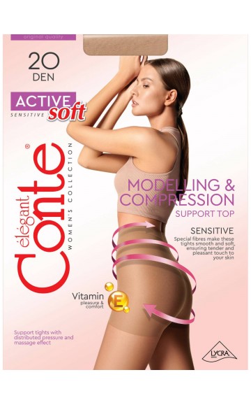 Колготки женские CONTE ACTIVE SOFT 20 natural