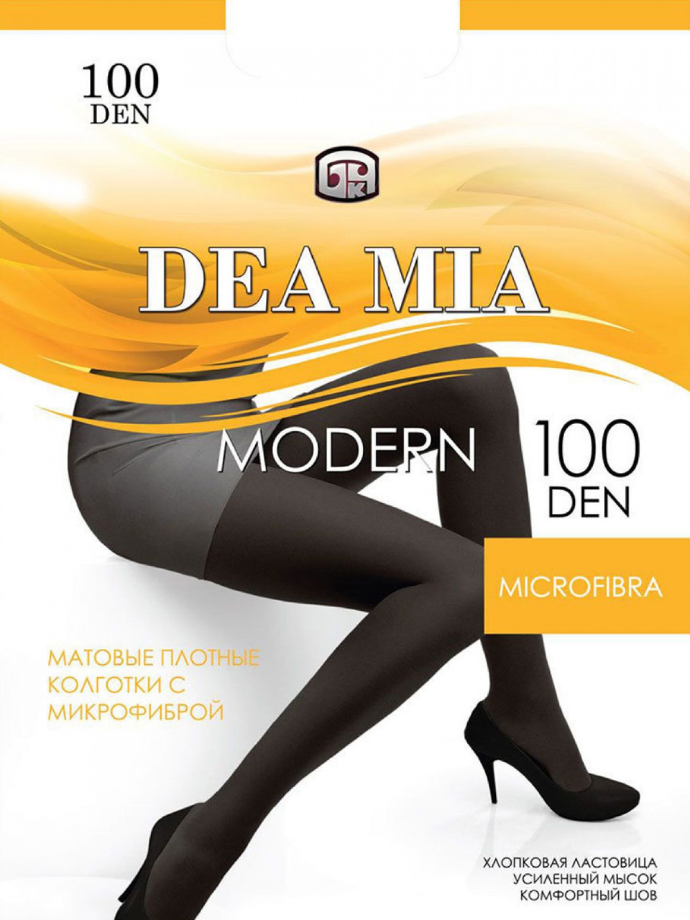 Купить непрозрачные теплые женские колготки из микрофибры Dea Mia Modern 100