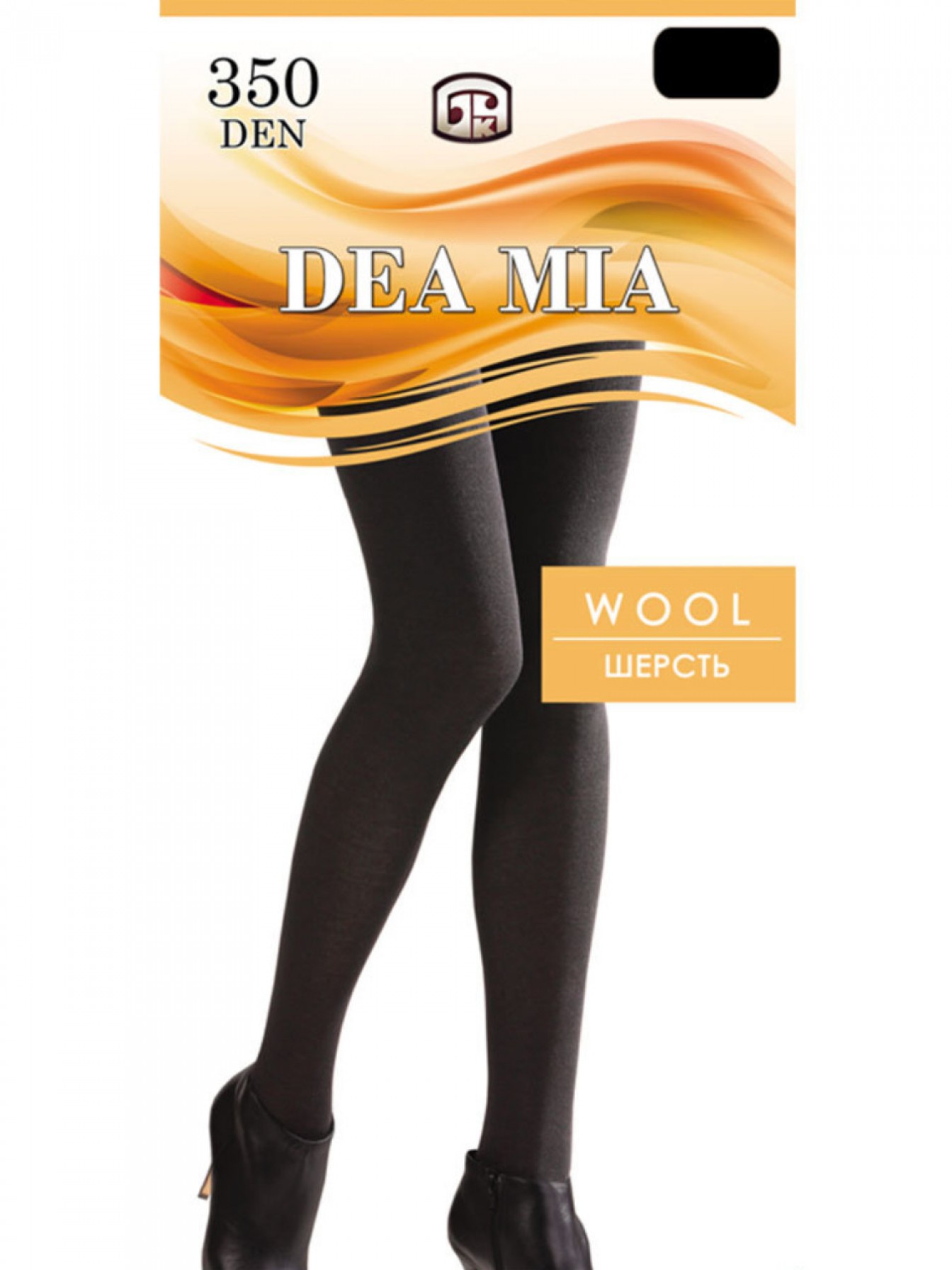 Купить теплые женские колготки из полушерстяной пряжи Dea Mia Wool 350
