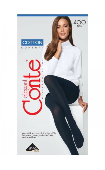 Колготки женские CONTE COTTON 400 nero