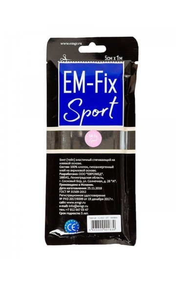 Кинезио-тейп Крейт ЕМ-Fix Sport (1м*5см)