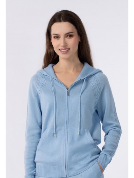 Джемпер на молнии с капюшоном Marc & Andre Braided Elegance W24-00CH0414