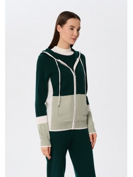 Джемпер на молнии с капюшоном Marc Andre Urban Block W25-00CH0714