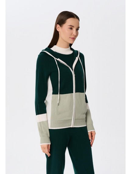 Джемпер на молнии с капюшоном Marc Andre Urban Block W25-00CH0714