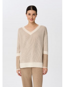 Джемпер с V-образным вырезом Marc Andre Ribbed Rhythm W25-00CH0816