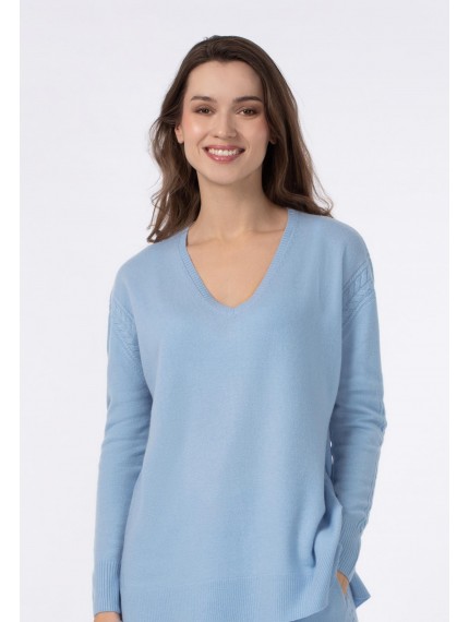 Джемпер с V-образным вырезом Marc Andre Braided Elegance W24-00CH0416