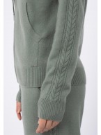 Джемпер на молнии с капюшоном Marc Andre Braided Elegance W24-00CH0114