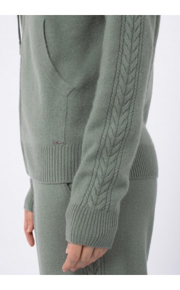 Джемпер на молнии с капюшоном Marc Andre Braided Elegance W24-00CH0114