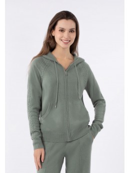 Джемпер на молнии с капюшоном Marc Andre Braided Elegance W24-00CH0114