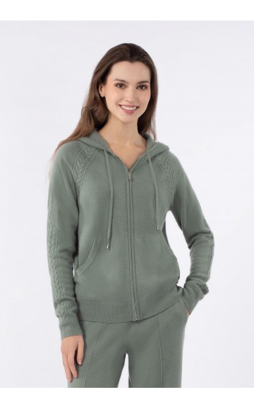 Джемпер на молнии с капюшоном Marc Andre Braided Elegance W24-00CH0114