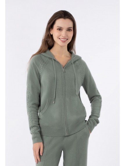 Джемпер на молнии с капюшоном Marc Andre Braided Elegance W24-00CH0114