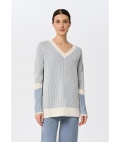 Джемпер с V-образным вырезом Marc Andre Ribbed Rhythm W25-00CH0916