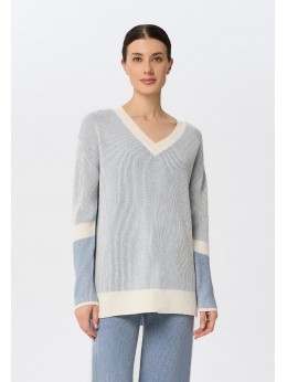Джемпер с V-образным вырезом Marc Andre Ribbed Rhythm W25-00CH0916