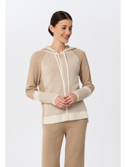 Джемпер на молнии с капюшоном Marc & Andre Ribbed Rhythm W25-00CH0814