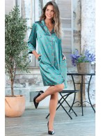 Халат Mia-Mella Julia peppers 7077 изумрудный