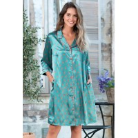 Халат Mia-Mella Julia peppers 7077 изумрудный