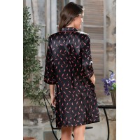 Халат Mia-Mella Julia peppers 7077 черный