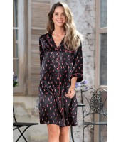 Халат Mia-Mella Julia peppers 7077 черный Халат Mia-Mella Julia peppers 7077 черный