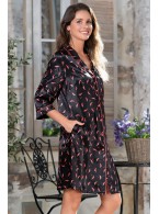 Халат Mia-Mella Julia peppers 7077 черный Халат Mia-Mella Julia peppers 7077 черный