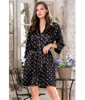 Халат Mia-Mella Julia hearts 7073 черный Халат Mia-Mella Julia hearts 7073 черный