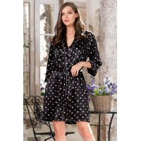 Халат Mia-Mella Julia hearts 7073 черный