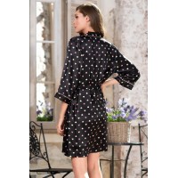 Халат Mia-Mella Julia hearts 7073 черный