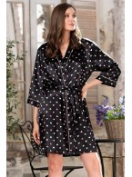 Халат Mia-Mella Julia hearts 7073 черный Халат Mia-Mella Julia hearts 7073 черный
