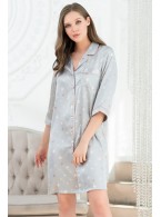 Халат Mia-Mella Stars 7077 серый